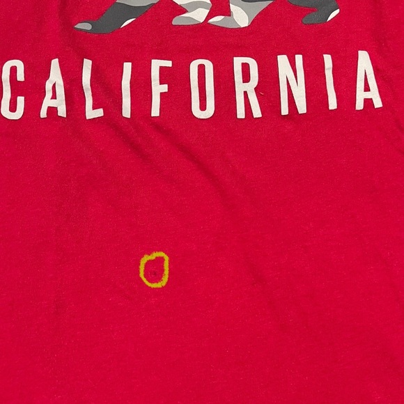 Men's AEROPOSTALE Red Camo Bear Graphic Tee - Picture 11 of 11